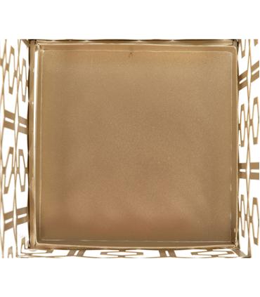 PARAGUERO METAL CHAMPAGNE 25X25X49CM