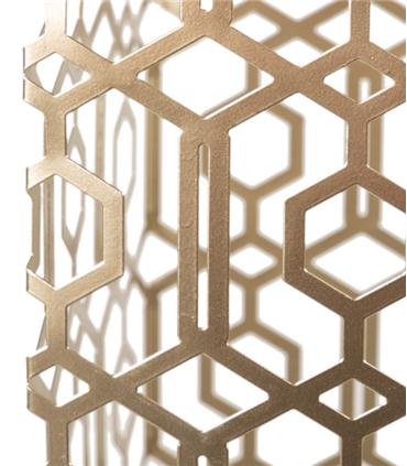 PARAGUERO METAL CHAMPAGNE 25X25X49CM