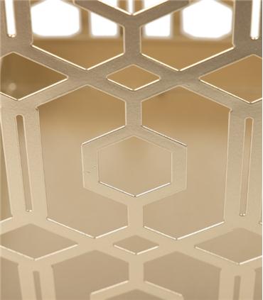 PARAGUERO METAL CHAMPAGNE 25X25X49CM