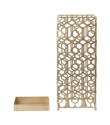 PARAGUERO METAL CHAMPAGNE 25X25X49CM