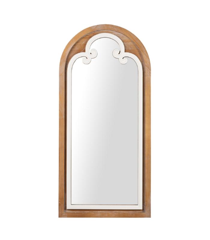 ESPEJO MADERA NATURAL BLANCO 41X4X84CM