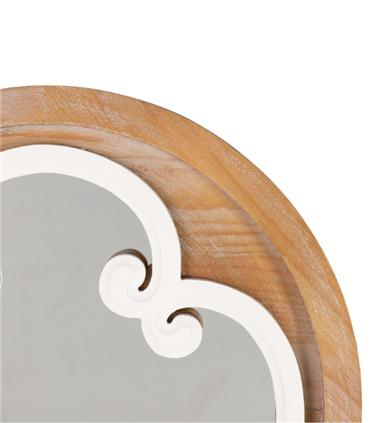 ESPEJO MADERA NATURAL BLANCO 41X4X84CM