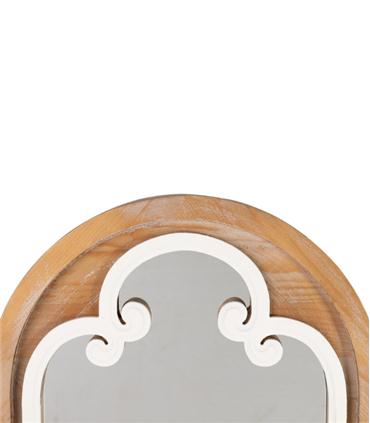 ESPEJO MADERA NATURAL BLANCO 41X4X84CM