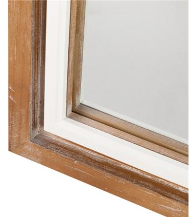 ESPEJO MADERA NATURAL BLANCO 41X4X84CM