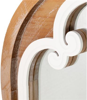 ESPEJO MADERA NATURAL BLANCO 41X4X84CM
