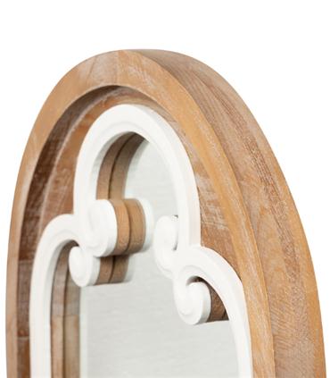 ESPEJO MADERA NATURAL BLANCO 41X4X84CM