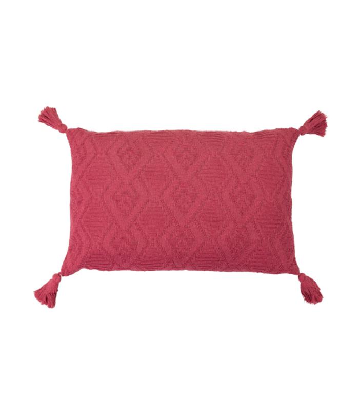 COJIN HILO BORLONES VINO 60X15X40CM