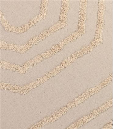 MANTA PLAID ALGODON TEJIDA A MANO 125X150CM BEIGE