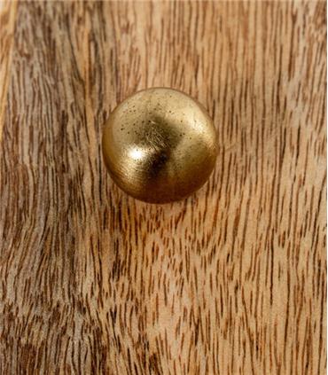 CAJA MADERA CON METAL DORADO 20CM