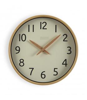 RELOJ DE PARED EFECTO MADERA CLARA 30CM