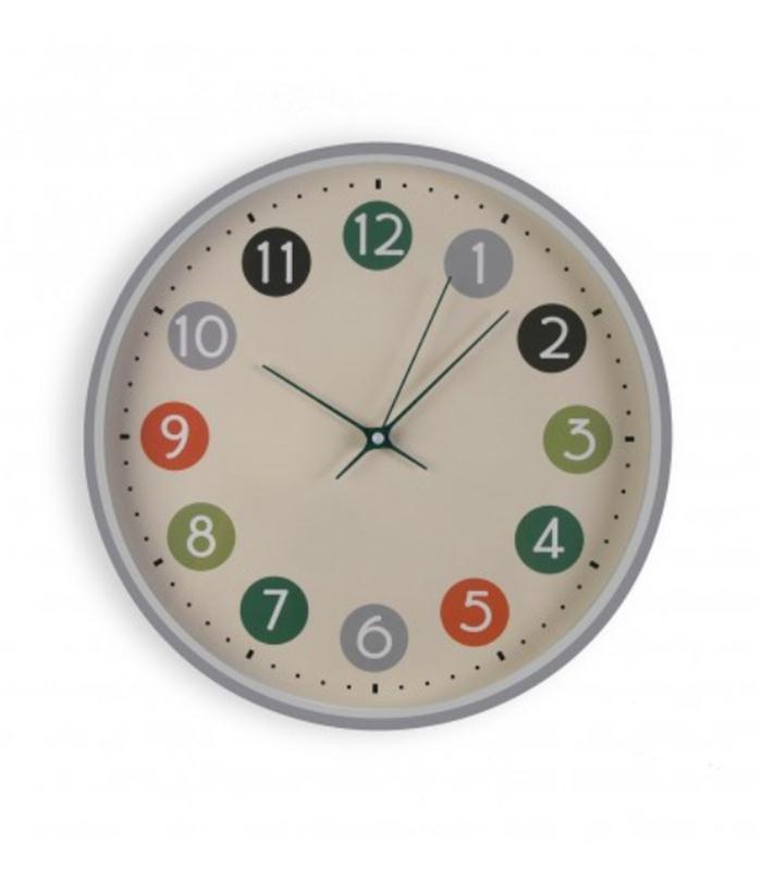 RELOJ DE PARED MULTICOLOR 30CM