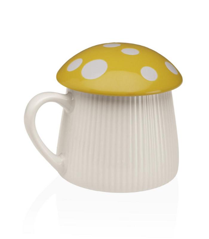 TAZA CON TAPA SETA AMARILLA
