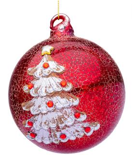 BOLA VT FLORID PINO ROJO 10CM