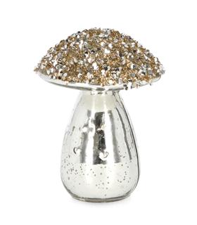 SETA VIDRIO BRILLANTE ORO 13CM