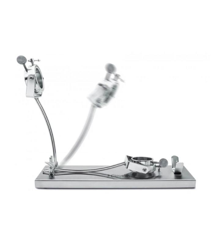 SOPORTE JAMONERO INOX PRO PLEGABLE CABEZAL GIRATORIO 3 CLAVELES