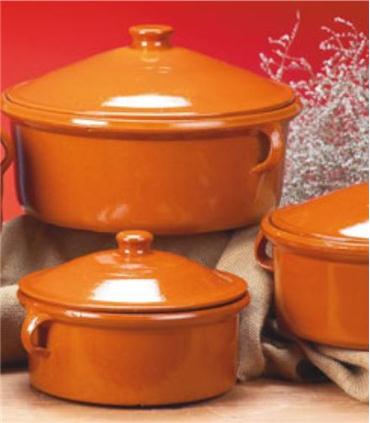 COCOTE BARRO CLASICA CON TAPA 32CM CORZANA