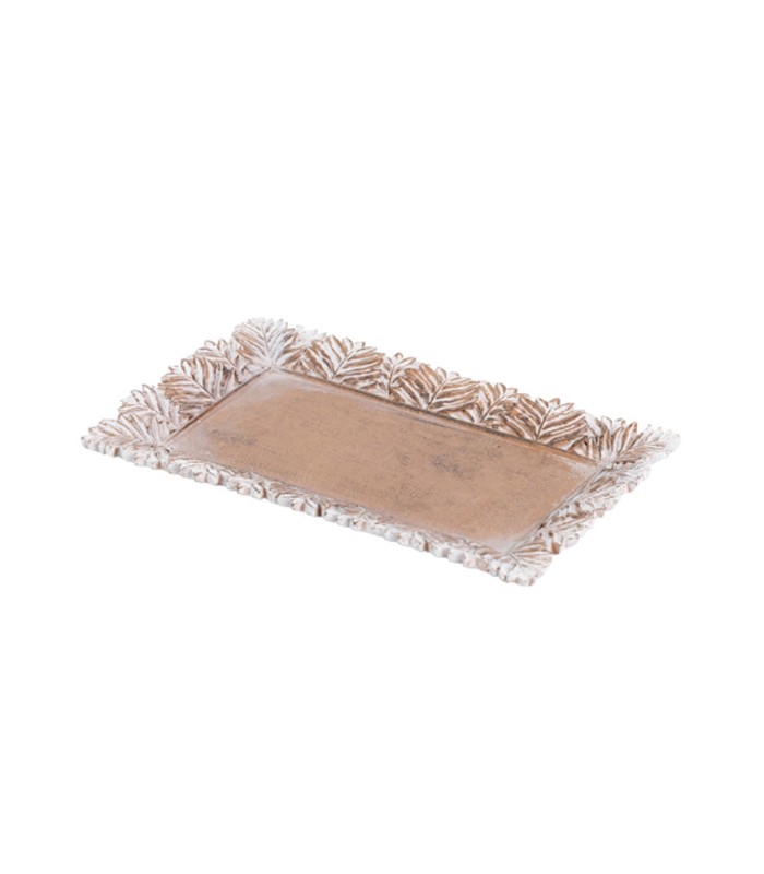 CENTRO DE MESA RESINA MARRON 25X15X3CM