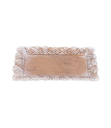 CENTRO DE MESA RESINA MARRON 25X15X3CM