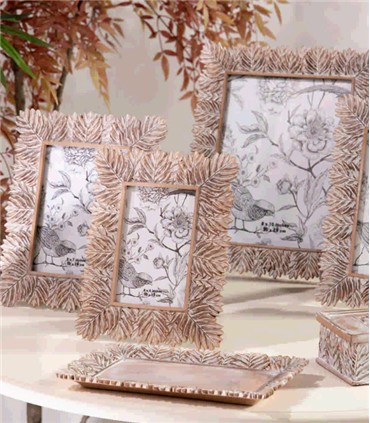 CENTRO DE MESA RESINA MARRON 25X15X3CM