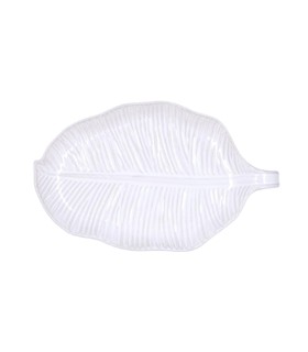 BANDEJA HOJA 27CM BLANCO BODO LUMINCARC