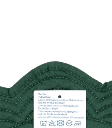 MANTEL INDIVIDUAL REDONDO 38CM FLOR VERDE BODO