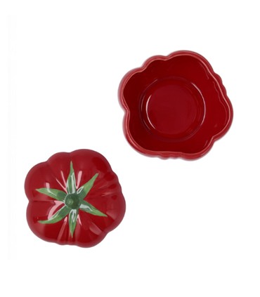 BOL CON TAPA TOMATE 15.5X12CM VEGA BIDASOA 