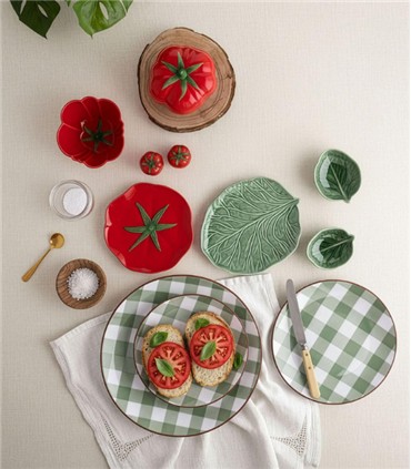 BOL CON TAPA TOMATE 15.5X12CM VEGA BIDASOA 