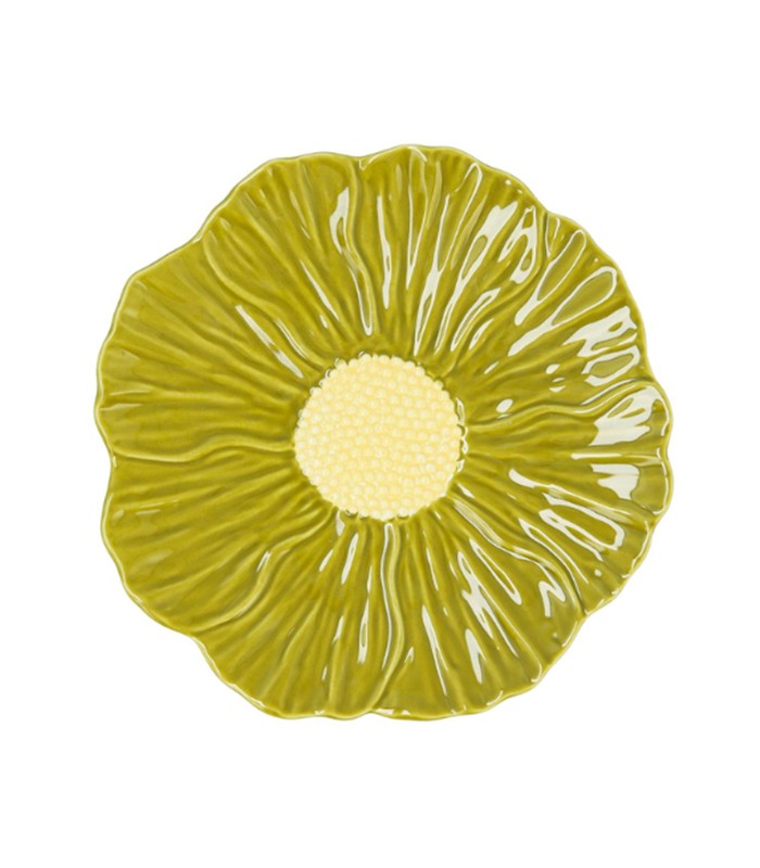 PLATO FLOR 21CM VERDE SILVESTRE BIDASOA