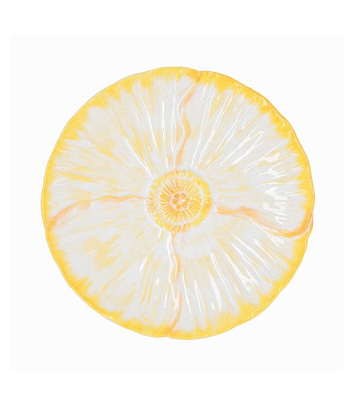 PLATO FLOR 21CM AMARILLO SILVESTRE BIDASOA