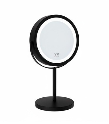 ESPEJO PIE NEGRO LED TOUCH