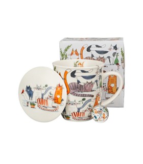 TAZA INFUSOR BOLA GATOS LAZY