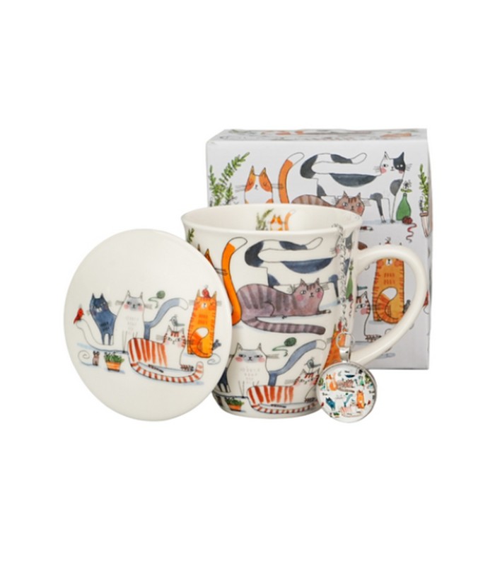 TAZA INFUSOR BOLA GATOS LAZY