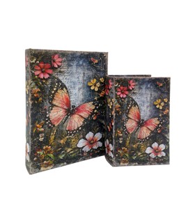 CAJA LIBRO MARIPOSA 21X12.50X4.50CM