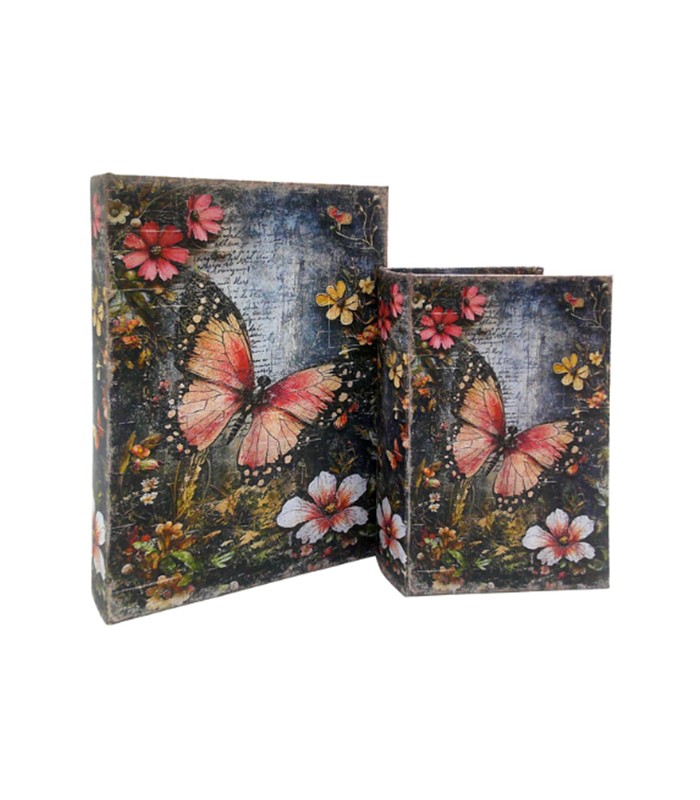 CAJA LIBRO MARIPOSA 21X12.50X4.50CM