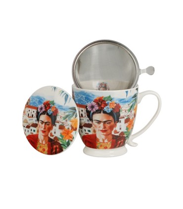 TAZA INFUSOR  CON PIE MEXICAN ART