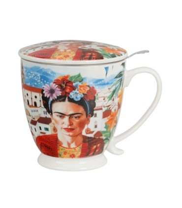 TAZA INFUSOR  CON PIE MEXICAN ART