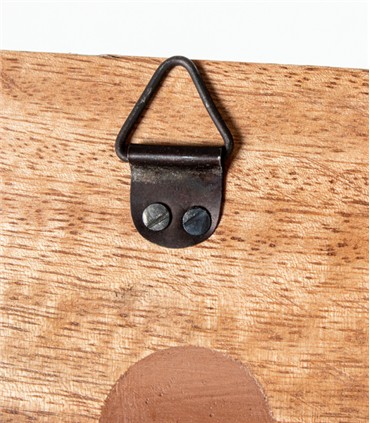 PERCHERO PARED  MADERA MANGO 2GANCHOS