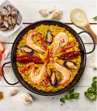 PAELLERA VALENCIANA JASPEADA 15CM R1 LA ESTRELLA