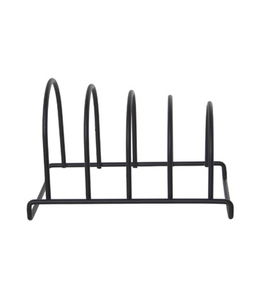 PORTABANDEJAS METAL NEGRO 4 COMPARTIMENTOS 20x12x13CM