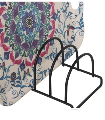 PORTABANDEJAS METAL NEGRO 4 COMPARTIMENTOS 20x12x13CM